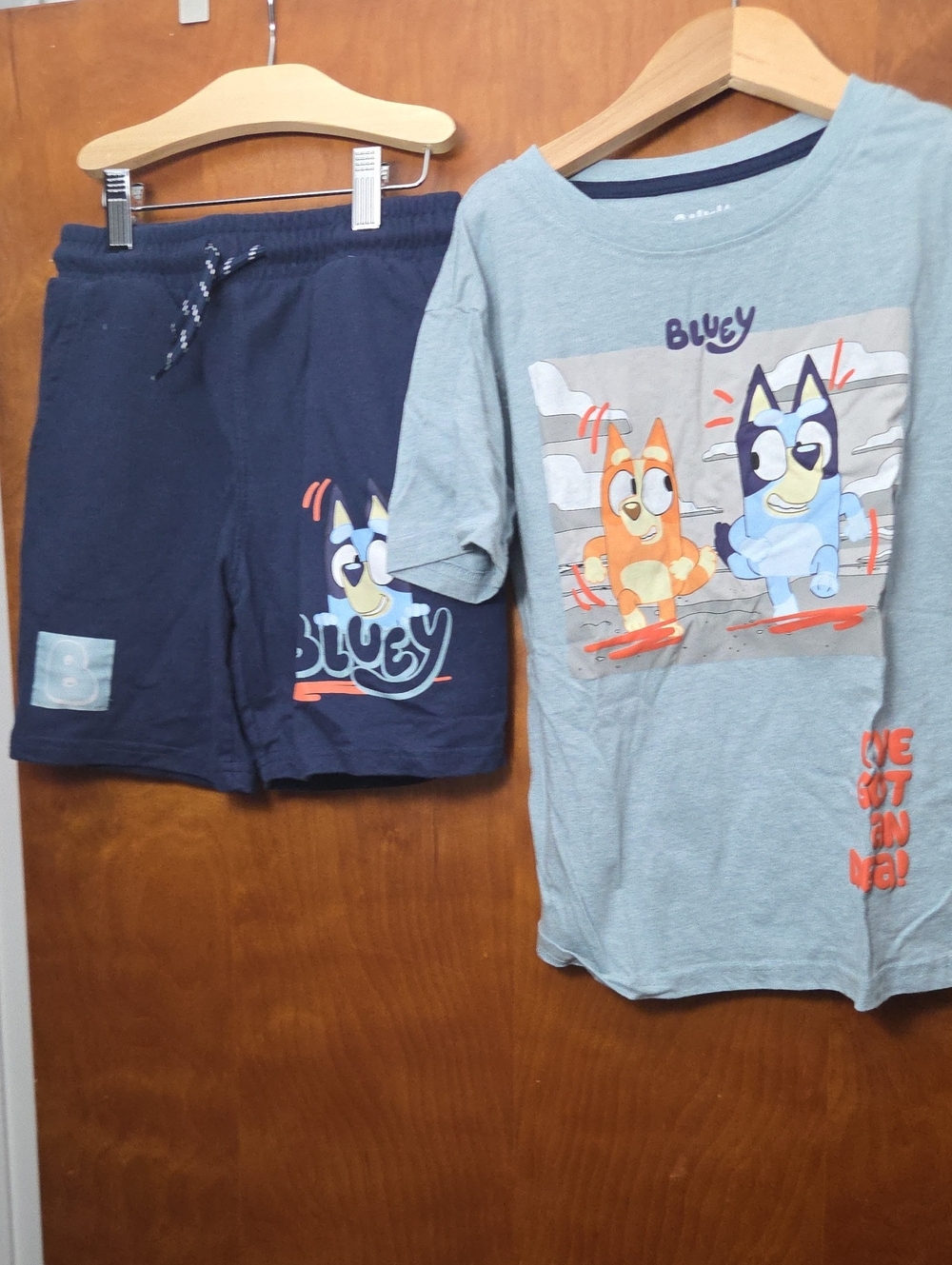 Bluey - Kids Two-Piece Short Pajama Set - Blue/Navy
